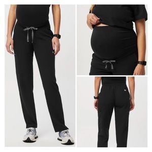 Figs Maternity Yola Skinny Scrub Pants in Black SZ XL EUC